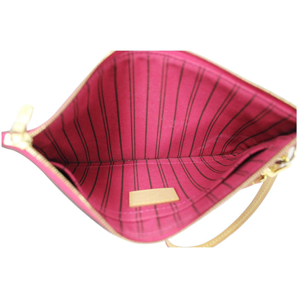 Louis Vuitton Pochette Wristlet Pouch red interior preview