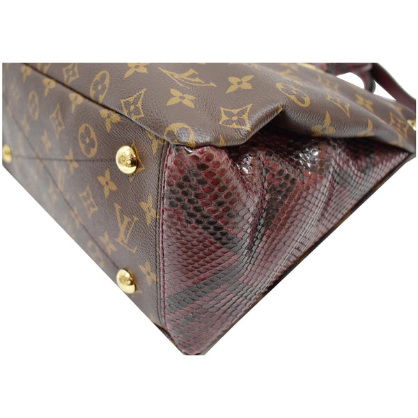 LOUIS VUITTON Pallas Python Monogram Canvas Shoulder Bag Bordeaux - Final Sale