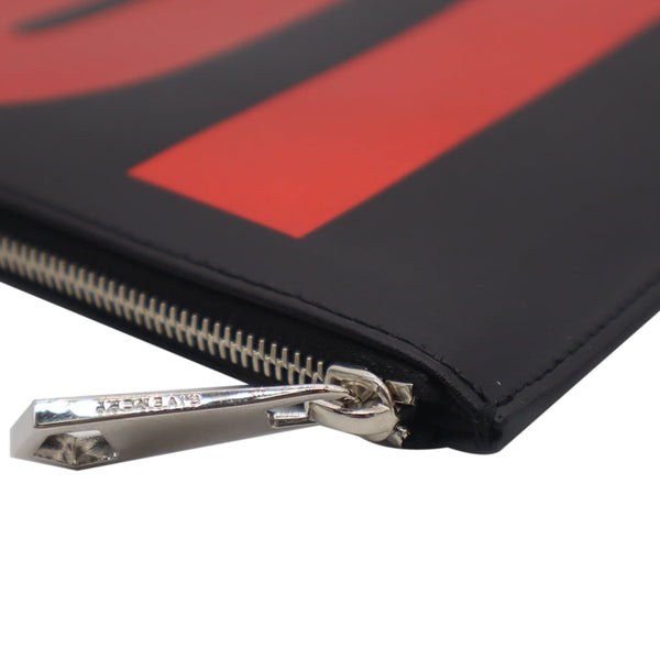 GIVENCHY LOVE Leather Zip Clutch bag Black