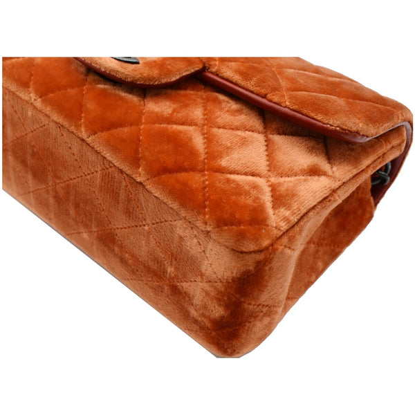 Chanel Small Flap Quilted Velvet chain bag - bottom corner