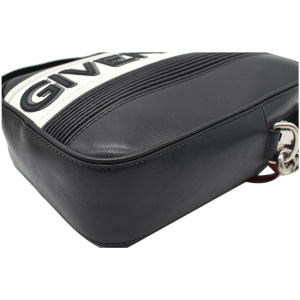 GIVENCHY MC3 Logo Leather Crossbody Bag Black