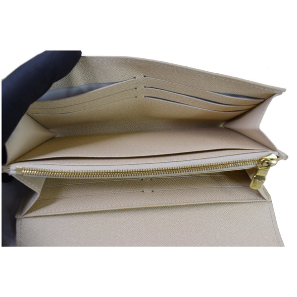 LOUIS VUITTON Damier Azur Sarah Wallet White