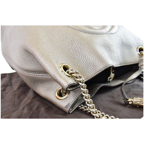 authentic Gucci Soho Pebbled Leather Chain handbag
