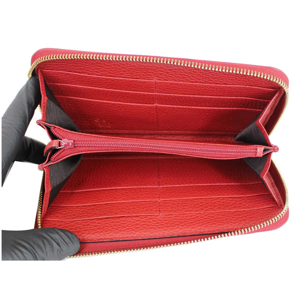 Gucci GG Monogram Canvas Zippy Wallet - open interior]