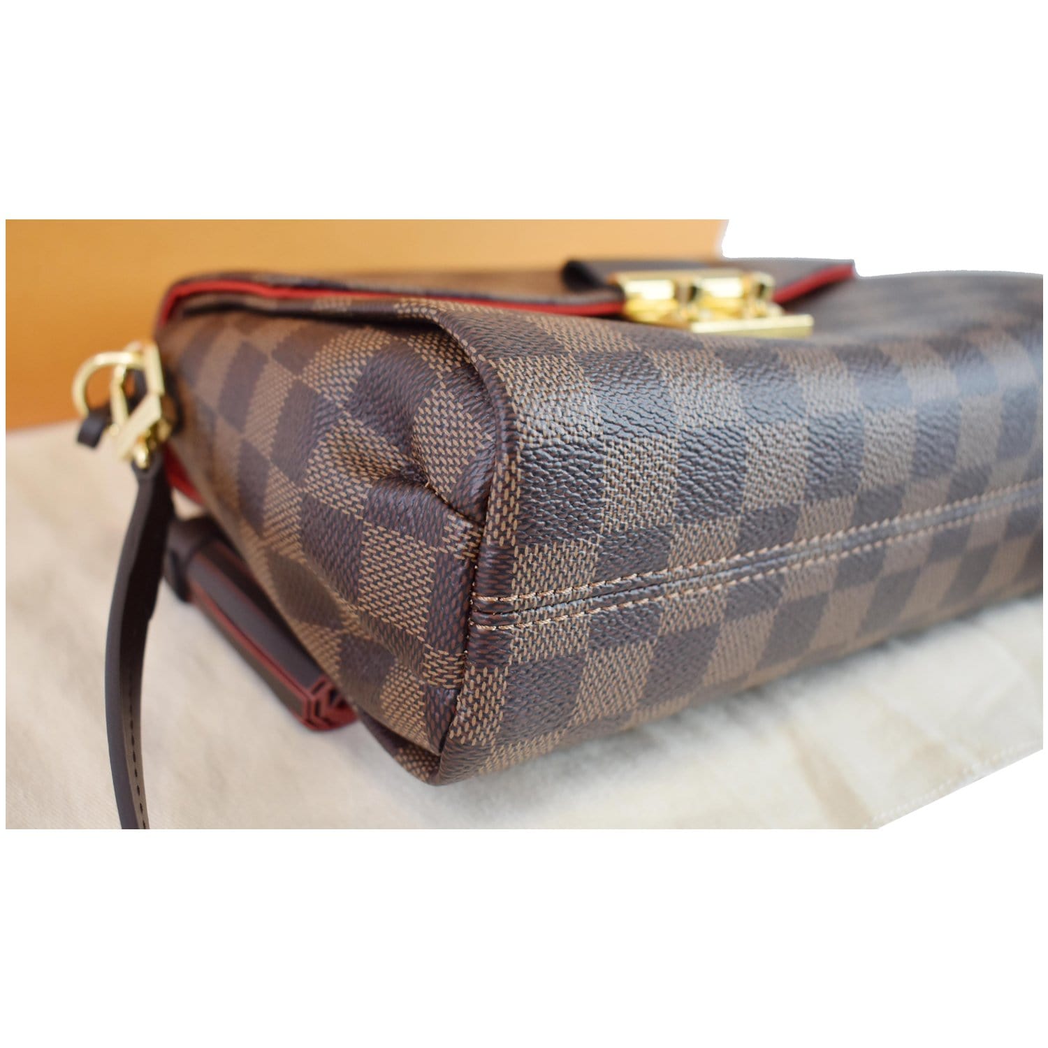 Croisette leather crossbody bag Louis Vuitton Brown in Leather - 35092152