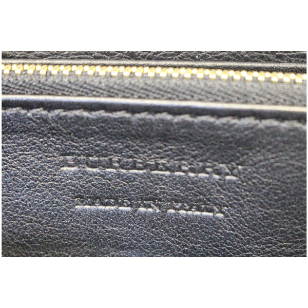 BURBERRY Haymarket Leather Canvas Continental Wallet Balck