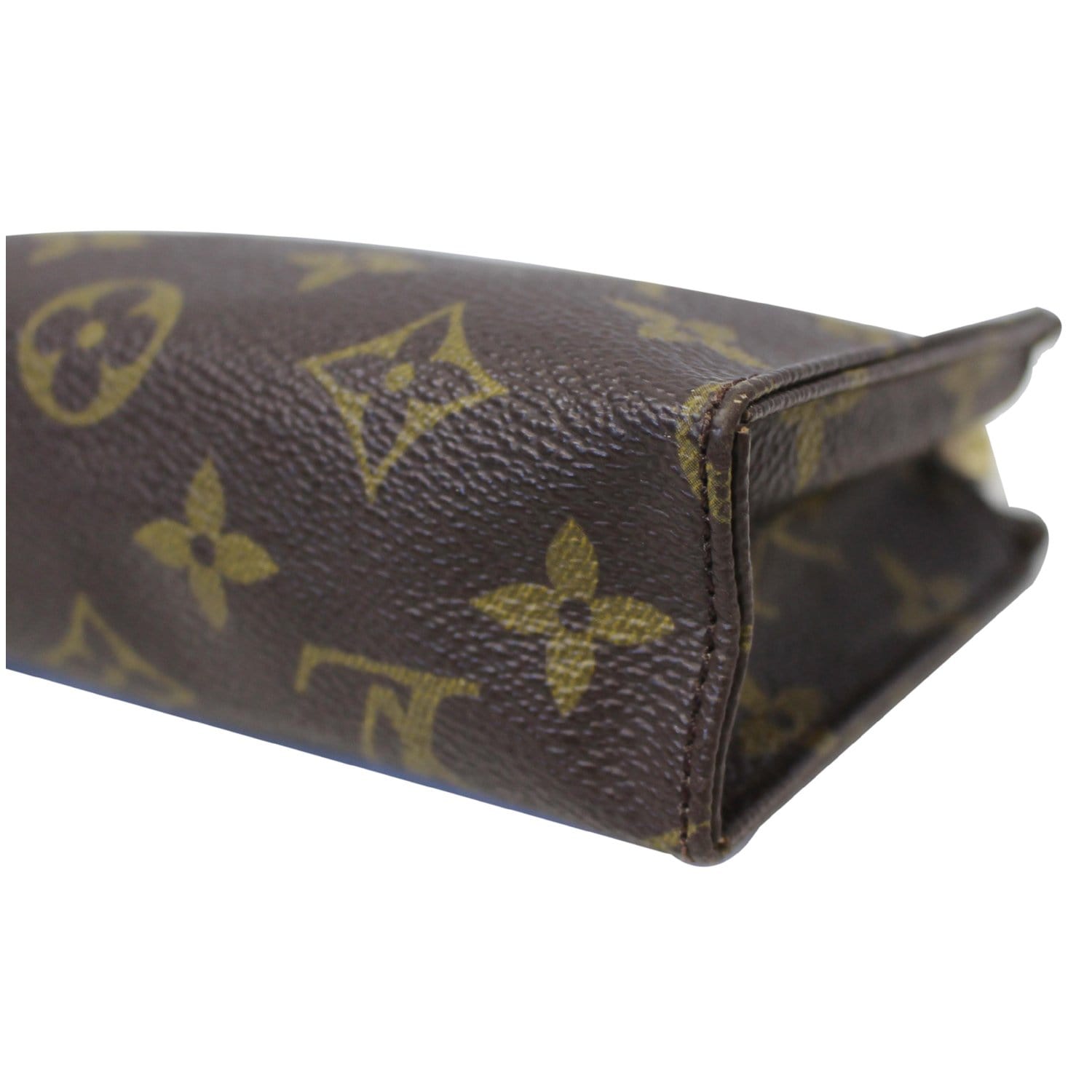 Brown Classic Monogram Coated Canvas Toiletry Pouch 15