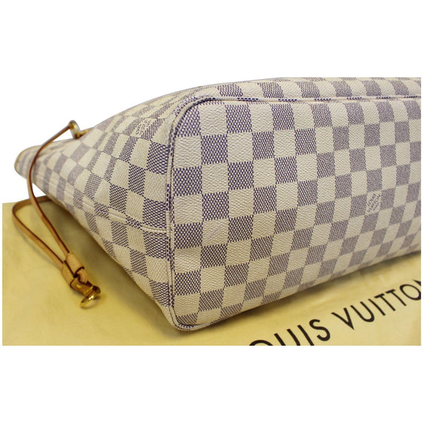 Louis Vuitton Neverfull MM Damier Azur White Bag - authentic 