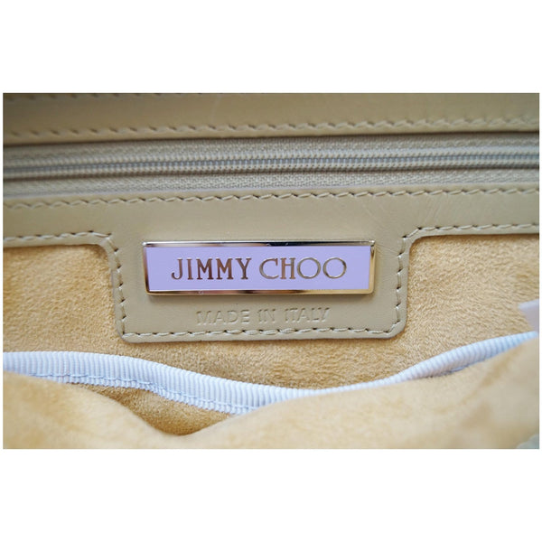 JIMMY CHOO Catherine Quilted Flap Box Satchel Bag Beige