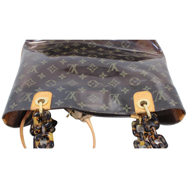 LOUIS VUITTON Cabas Ambre PM Vinyl Monogram Shoulder Bag Brown