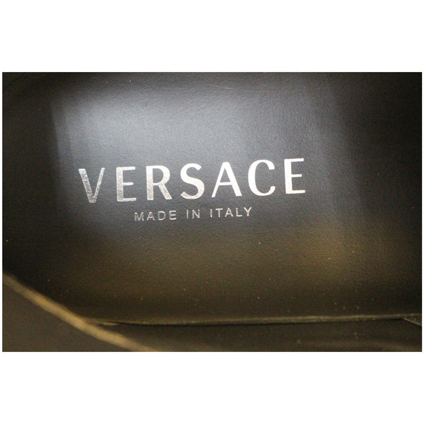 Versace Black Leather Medusa High Top Sneakers-US