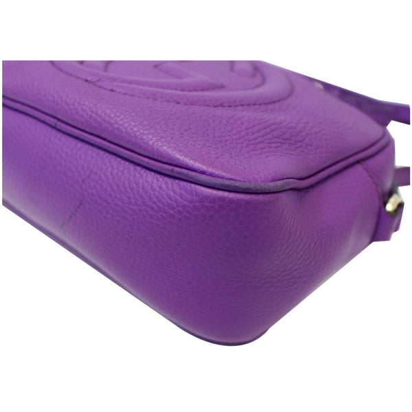 GUCCI Soho Disco Pebbled Leather Small Crossbody Bag 308364 Purple-US