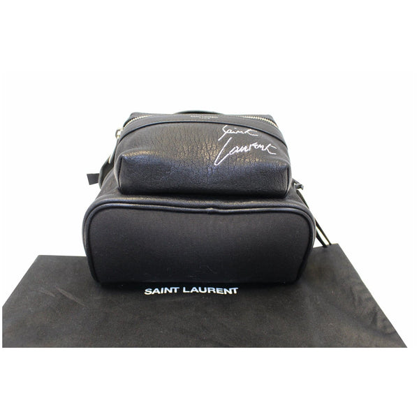 YVES SAINT LAURENT Toy City Embroidered Leather Backpack Bag Black-US