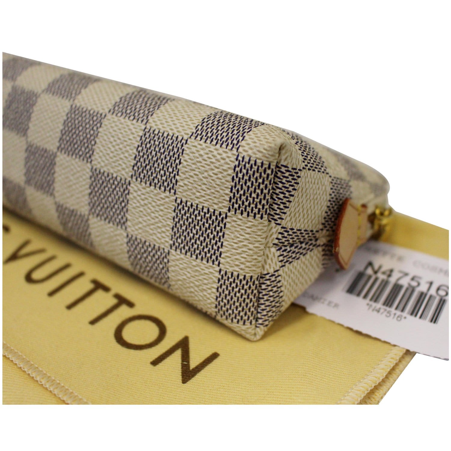 Louis Vuitton Damier Azur Canvas Cosmetic Pochette Pouch With Box Whit -  BougieHabit
