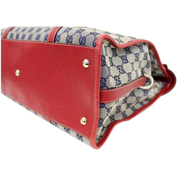 GUCCI GG Monogram Canvas Work Tote Bag Navy/Red
