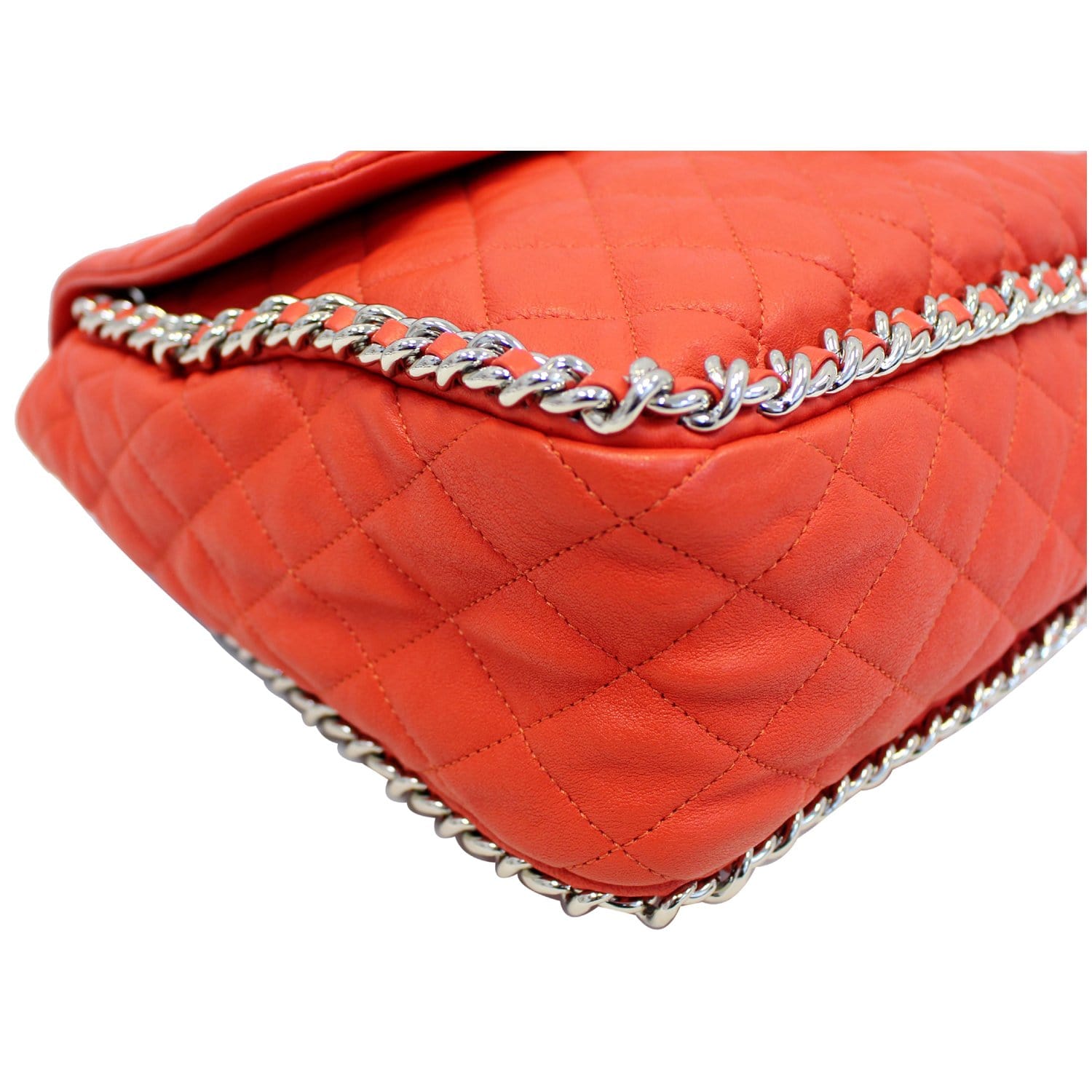 Chanel Red Calfskin Front Chain Flap Bag Q6BBSX3PRB000