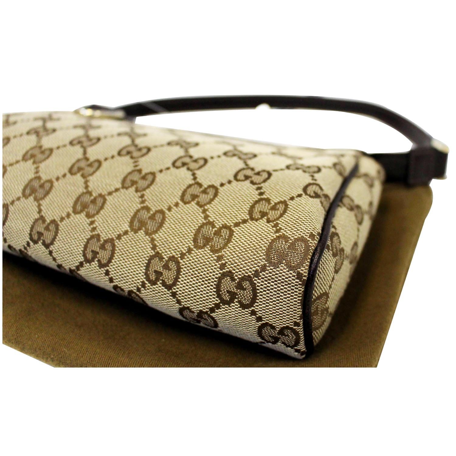 Gucci Beige/Ebony G Canvas Abbey D-Ring Pochette Bag-US