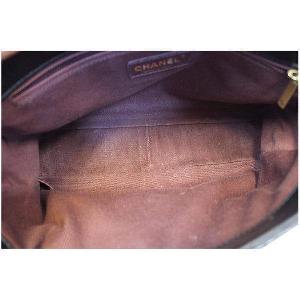 Chanel Urban Mix Flap  Shoulder Bag Calfskin Python Black interior 