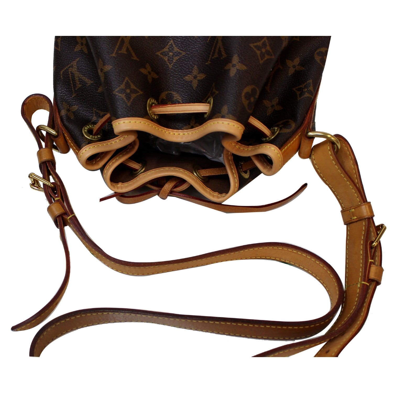 Louis Vuitton Petit Noe NM Monogram Shoulder Bag Brown