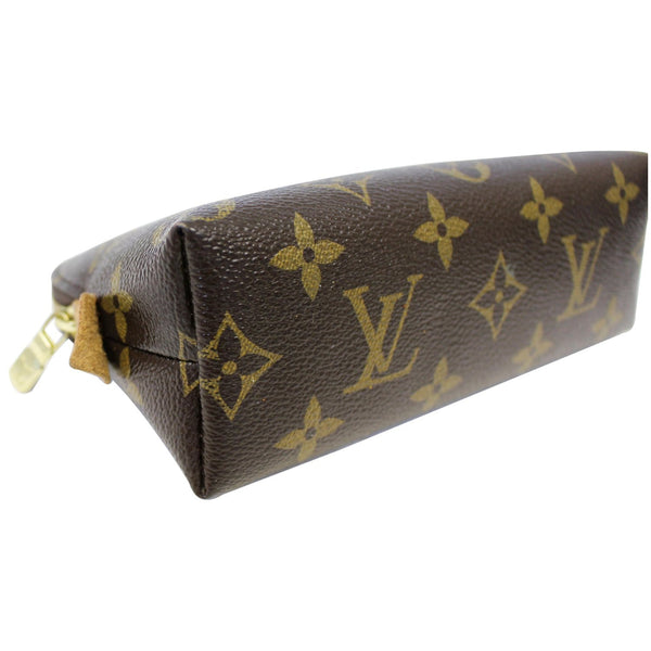 LOUIS VUITTON Pochette Monogram Canvas Cosmetic Pouch Brown