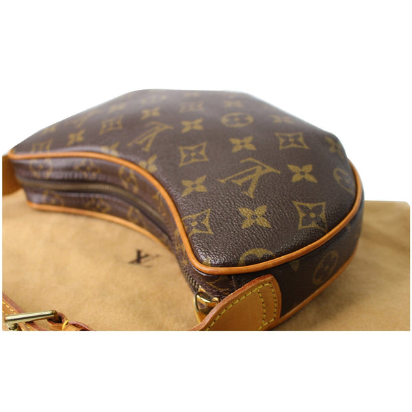 LOUIS VUITTON Croissant PM Monogram Canvas Shoulder Bag Brown