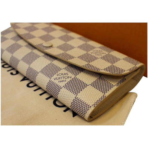 Louis Vuitton Emilie Wallet Damier Azur leather material