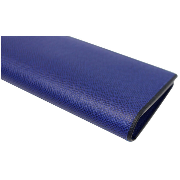 LOUIS VUITTON Brazza Taiga Leather Bifold Wallet Blue-US