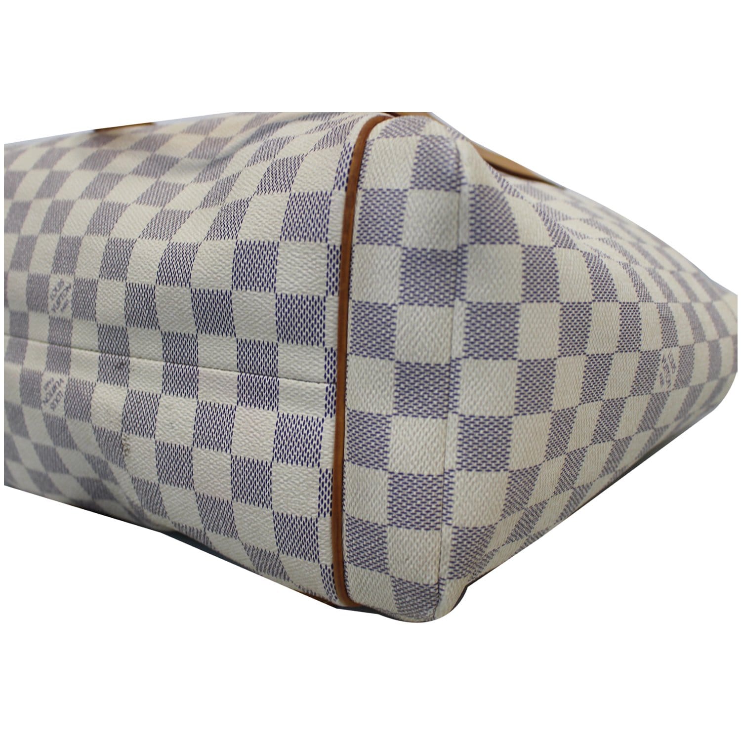 Louis Vuitton, Damier Azur Totally Shoulder Bag, Cream White And Blue  Checkered Rubberized Cotton
