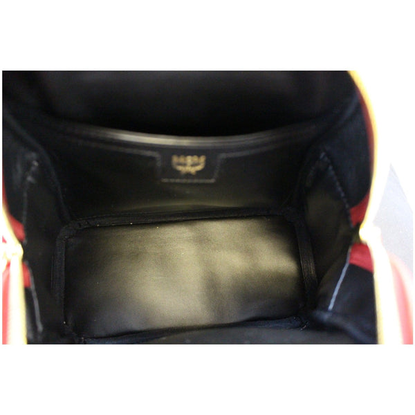 MCM Mini Stark Side Stud Backpack Bag Red - interior 