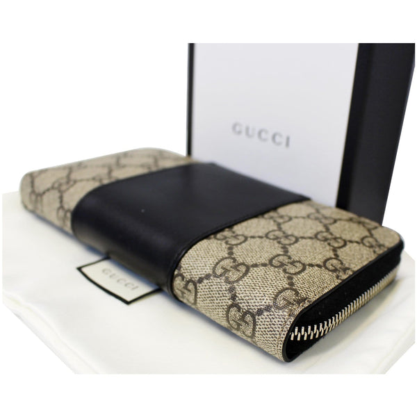 Gucci Wallet GG Supreme Monogram Zip Around - leather