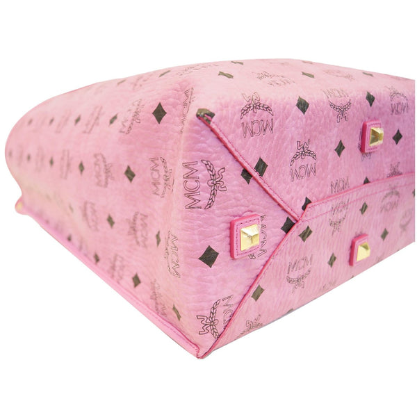 MCM Visetos Medium Shopper Tote Bag Pink - online
