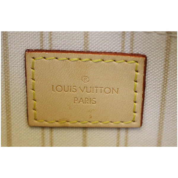 Louis Vuitton Neverfull MM Wristlet Damier Azur Pouch - lv logo