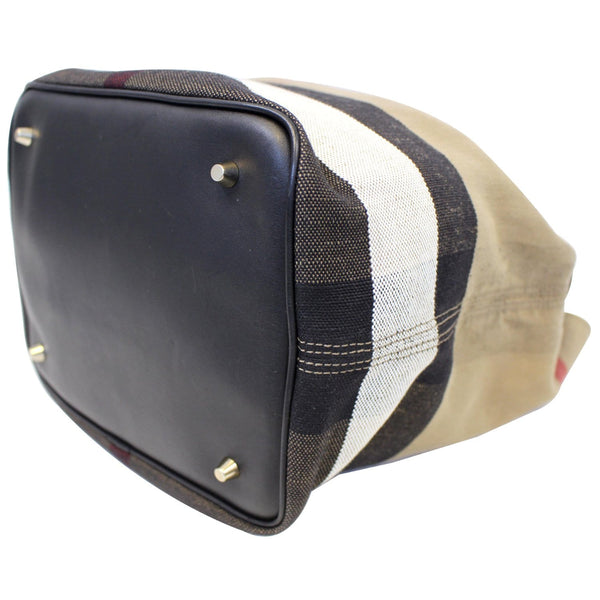 BURBERRY Ashby Medium Check Canvas Hobo Bag-US