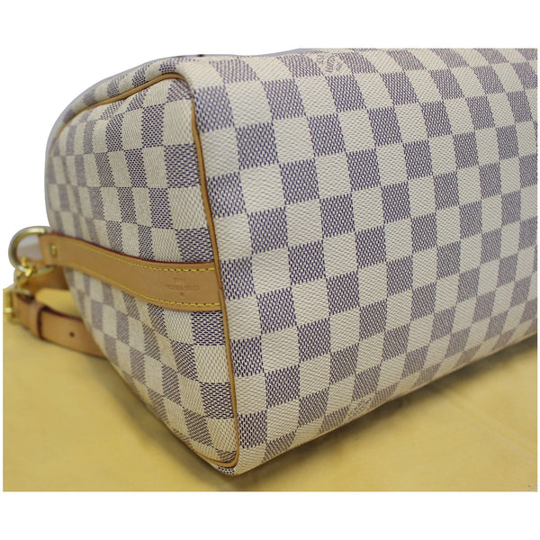LOUIS VUITTON Speedy 30 Damier Azur Bandouliere Satchel Bag White-US
