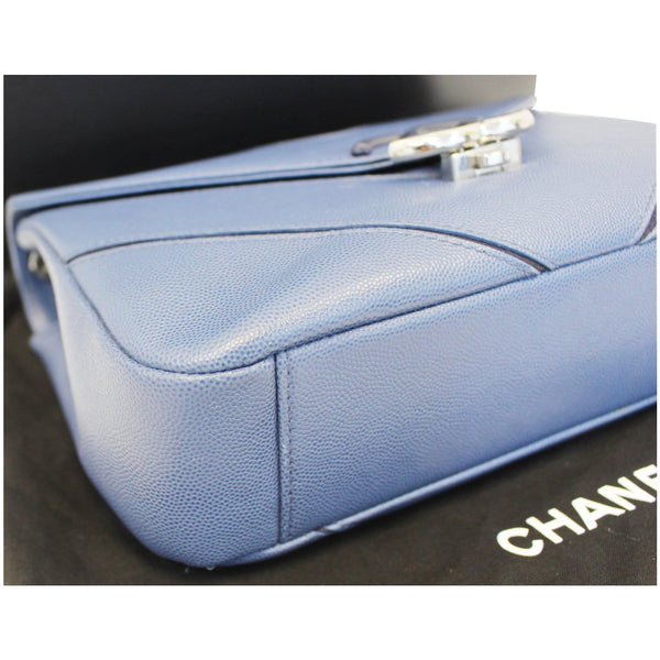 CHANEL CC Chevron Flap Shoulder Crossbody Bag Blue