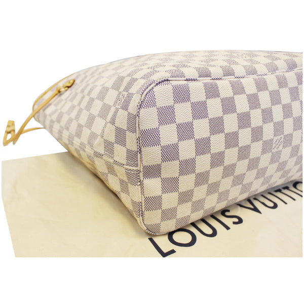 Louis Vuitton Neverfull MM Damier Azur Tote Bag - right side view