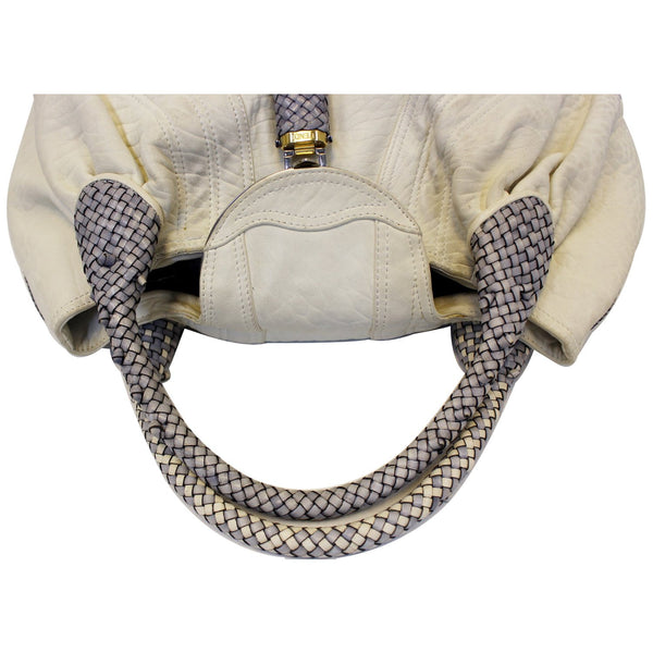  Fendi White Leather Satchel Bag For Women - strap 