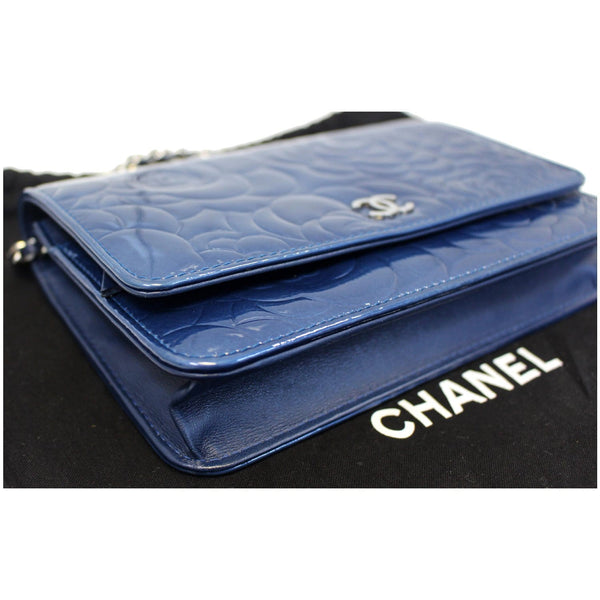 Chanel Wallet on Chain Camellia Patent Leather WOC - front view