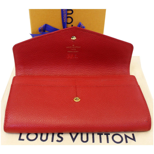 LOUIS VUITTON Scarlet Monogram Empreinte Wallet Red