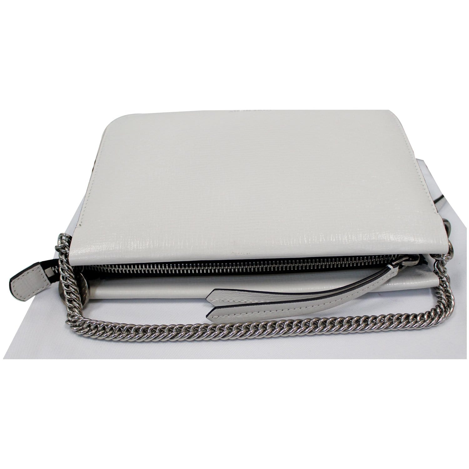 GIVENCHY Cross3 Two Tone Textured Leather Crossbody Bag WhiteUS