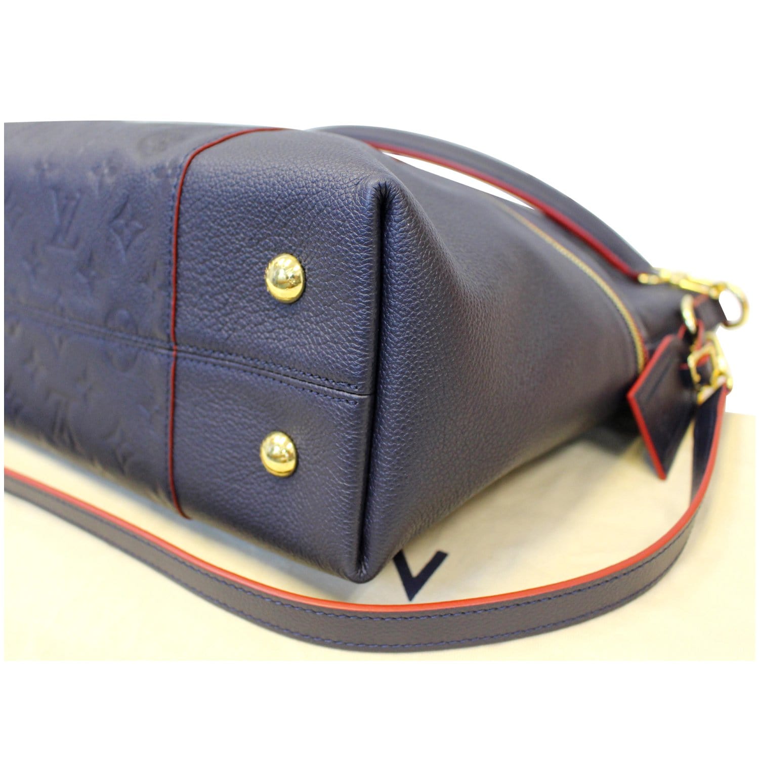 Louis Vuitton Melie Navy Leather Empreinte Hobo Bag ,Monogram