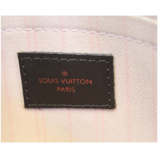 Louis Vuitton Neverfull MM Wristlet Pochette Damier Pouch - lv logo