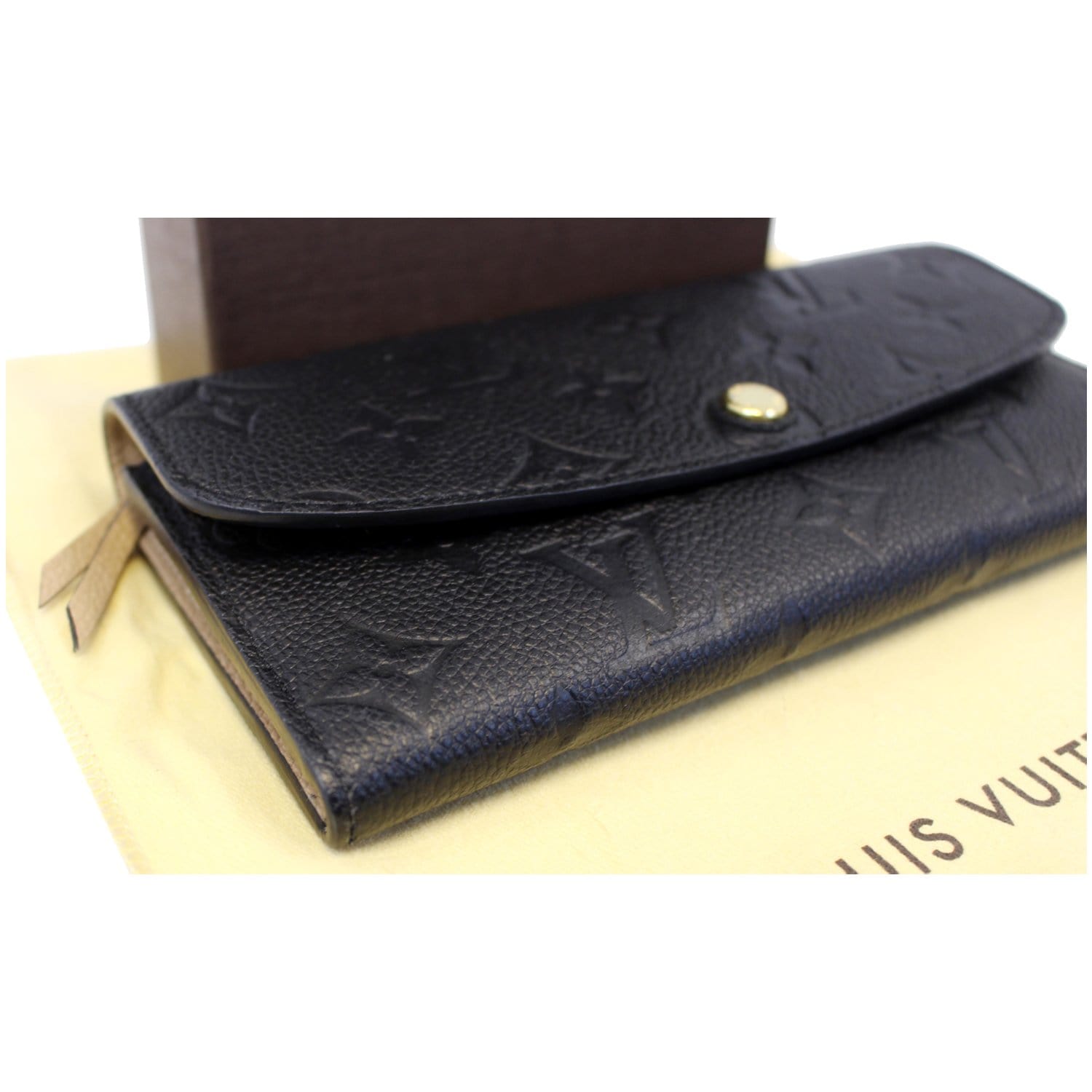 Louis Vuitton Clémence Black Leather Monogram Empreinte Wallet