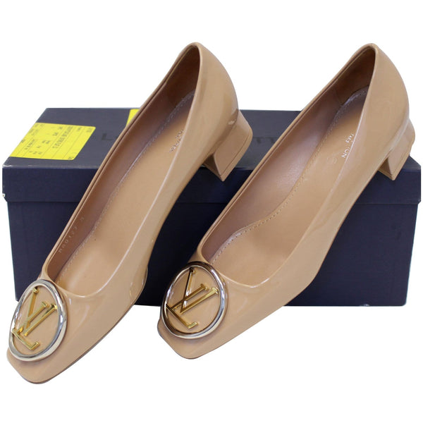 Lv  Madeleine Ballerina Patent Leather Pumps Blush