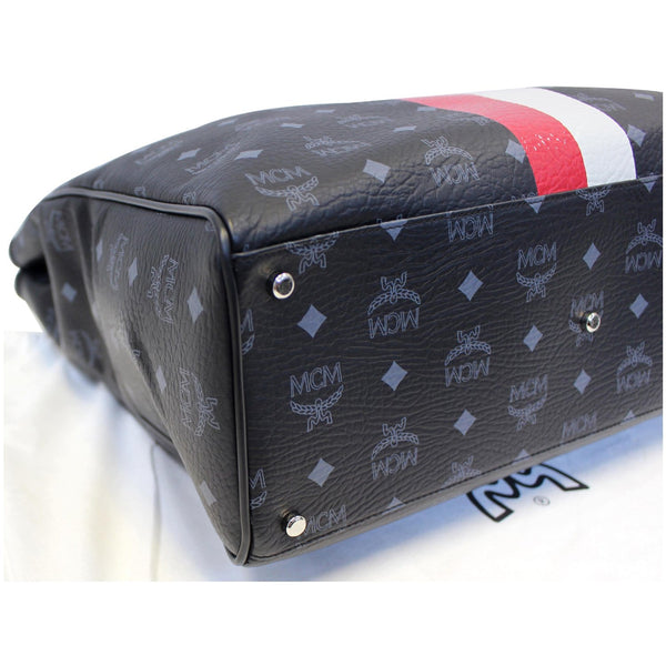 MCM Visetos Satchel Princess Lion Crossbody Bag - bottom view