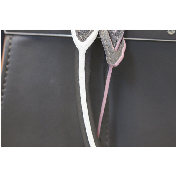 Fendi Petite 3Jours Calfskin Leather Tote Bag Dark Grey close  view