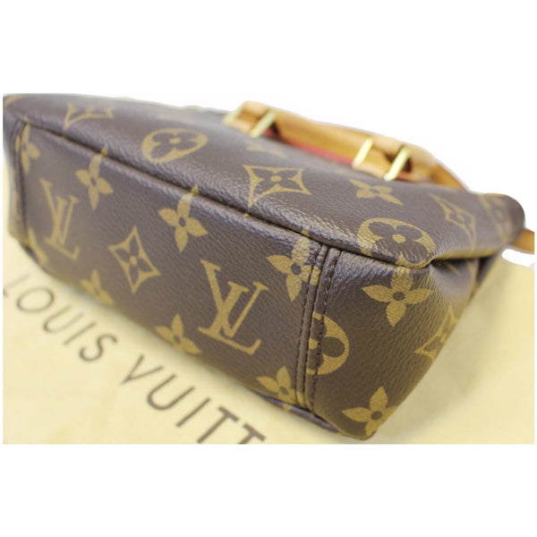 Side View Lv Nano Pallas Monogram Canvas Shoulder Bag