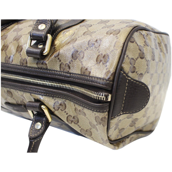 GUCCI Crystal Coated GG Guccissima Boston Bag 265697 Beige-US