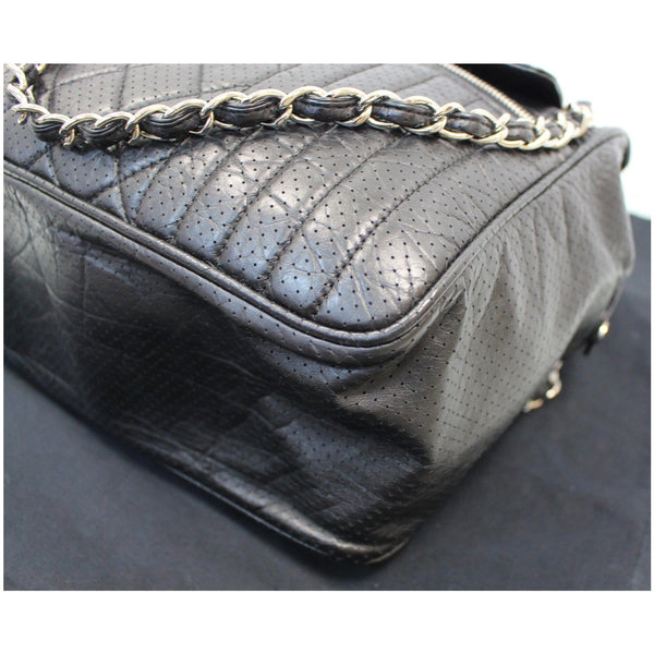 Chanel Calfskin Perforated 50's Bowler Bag - focused view 