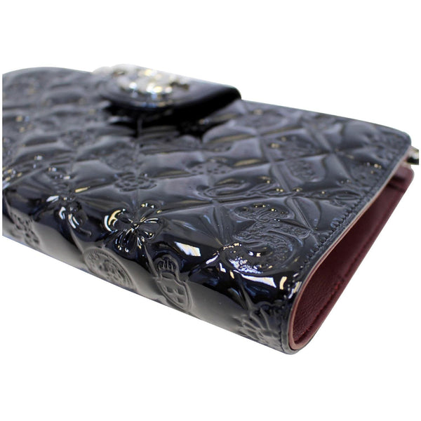 CHANEL Lucky Symbols Pochette Patent Leather Wallet on a Chain Black